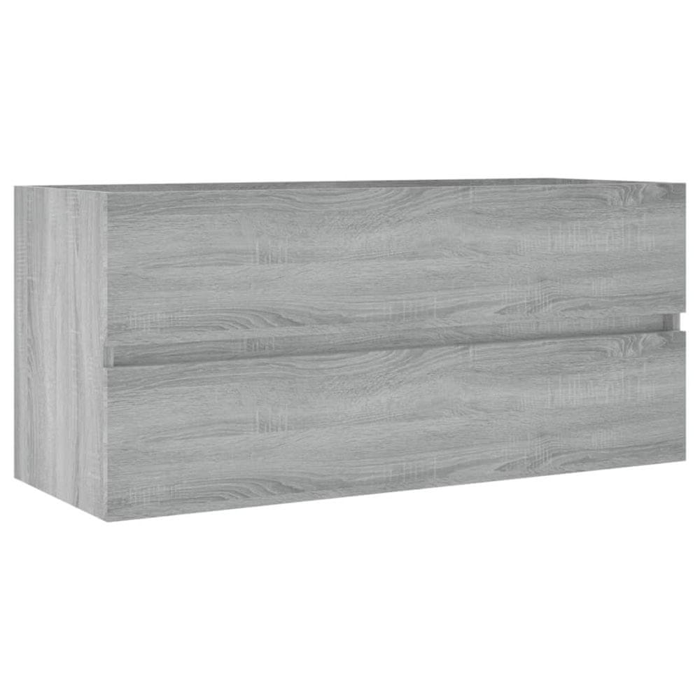 Vidaxl Umývadlová skrinka sivá sonoma 100x38,5x45 cm spracované drevo